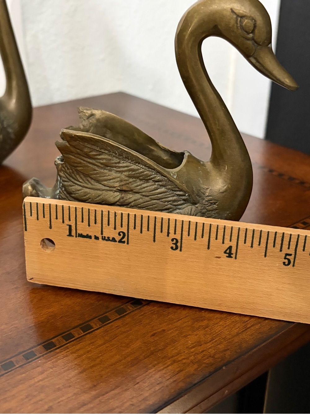 Vintage Brass Swan Planters 3 Piece Set - Picture 9 of 12